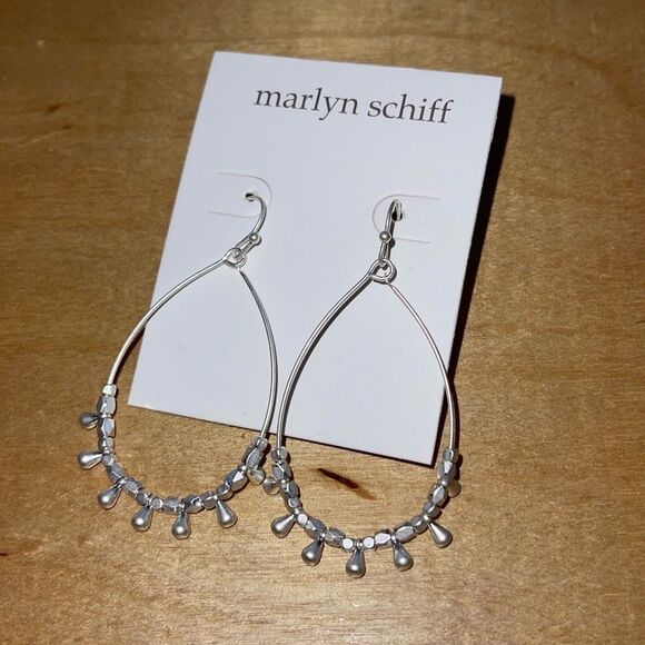 Marlyn Schiff Mareka Teardrop Silver Earrings - Picture 4 of 4
